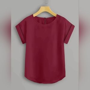 SHEIN BURGUNDY BLOUSE NWOT